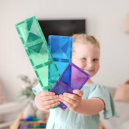 Connetix® Rainbow Rectangle Magnetic Tiles Kit